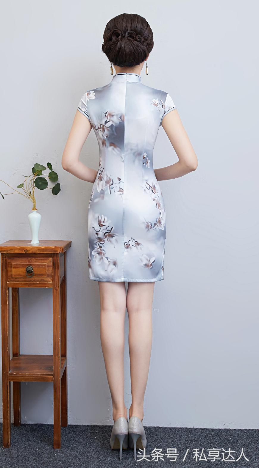 不骗你连衣裙再美不如旗袍有气质,好看的真丝旗袍连衣裙