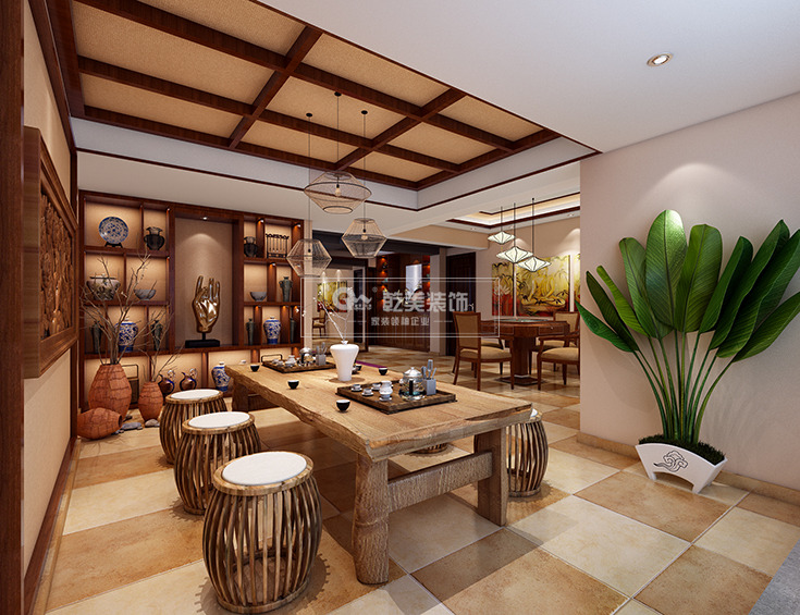 昆明大户型装修，瀚林澜山260㎡装修设计，一户型两效果