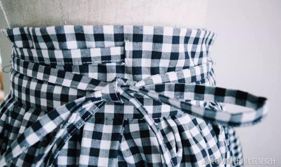 荷叶边裹裙裁剪,荷叶边下摆裹裙