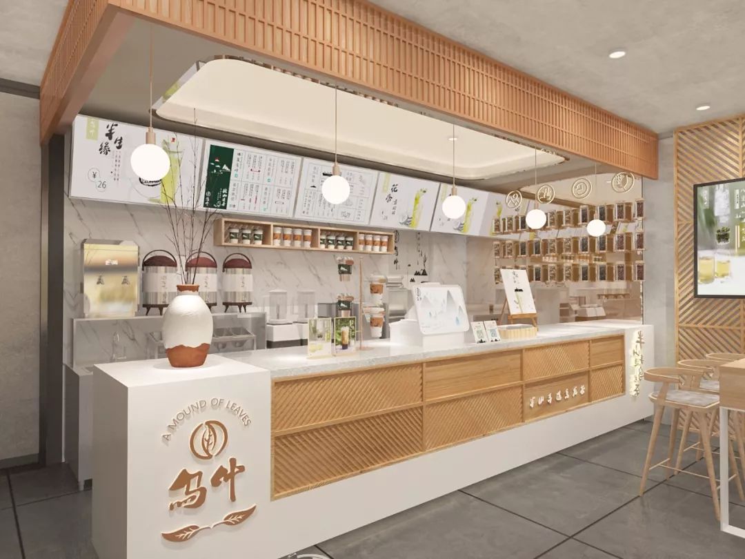 轻奢风茶饮店,苏式风格茶饮店