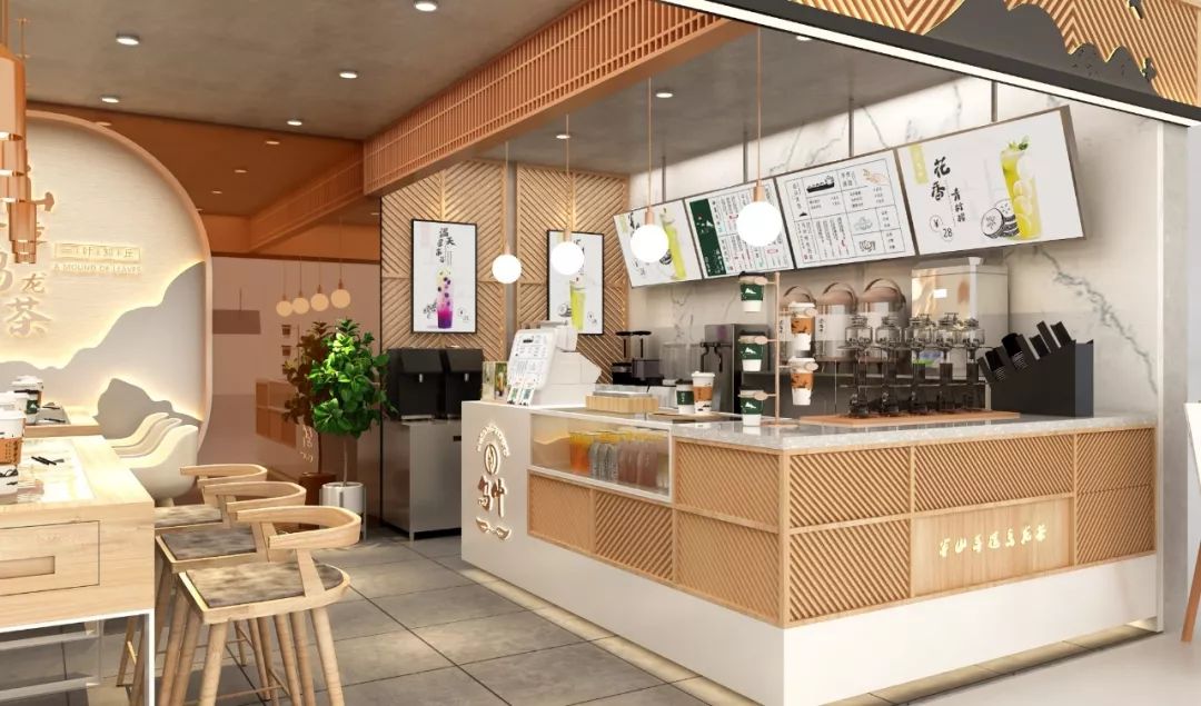 轻奢风茶饮店,苏式风格茶饮店