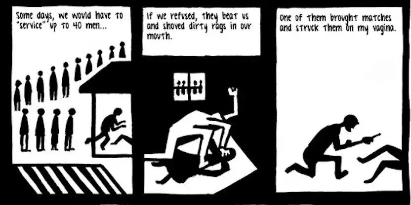 毒打、强奸、*虐性**……他把一个女人故事画成漫画，看到第几张你哭了