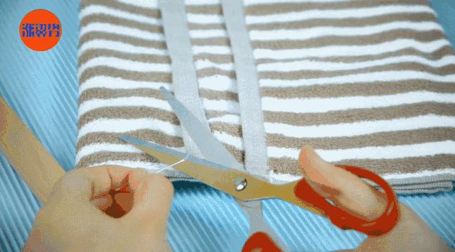 旧短袖别扔,旧t恤衫改造一下当布兜不用针线