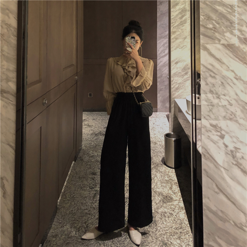 ifashion雪纺长裙,高级感条纹衬衫女装气质收腰显瘦