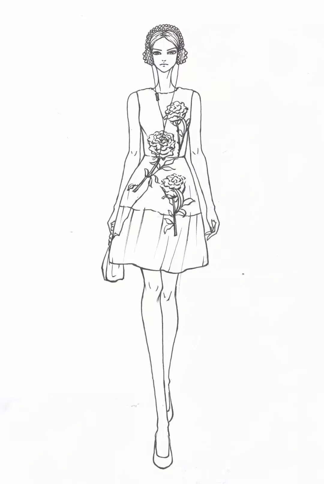 服装设计人体动态,服装设计人体结构画法