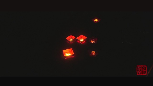 百良镇岔峪放河灯,岔峪放河灯真实照片