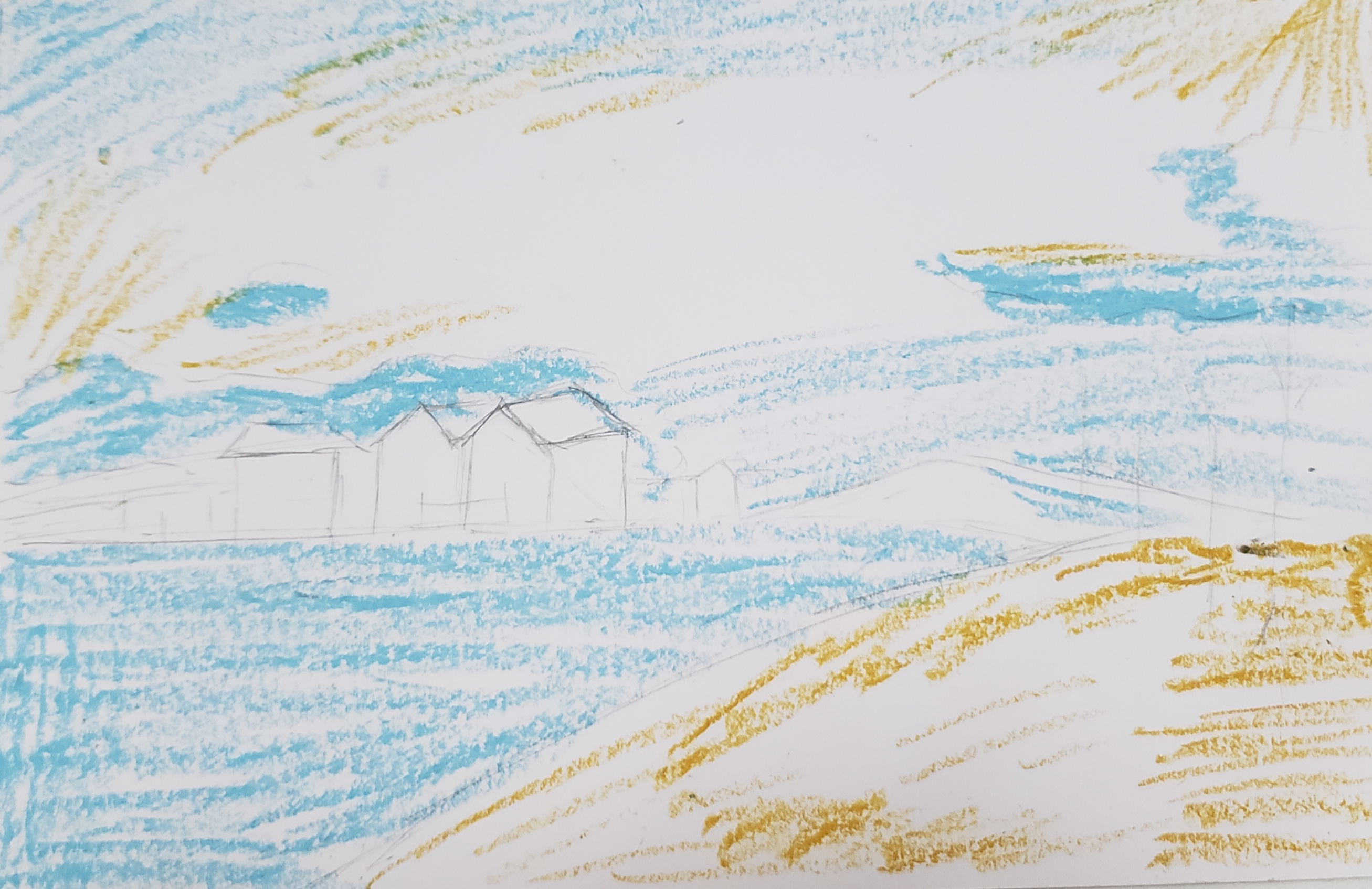 Day9油画棒教程—《塞纳河边的村庄》