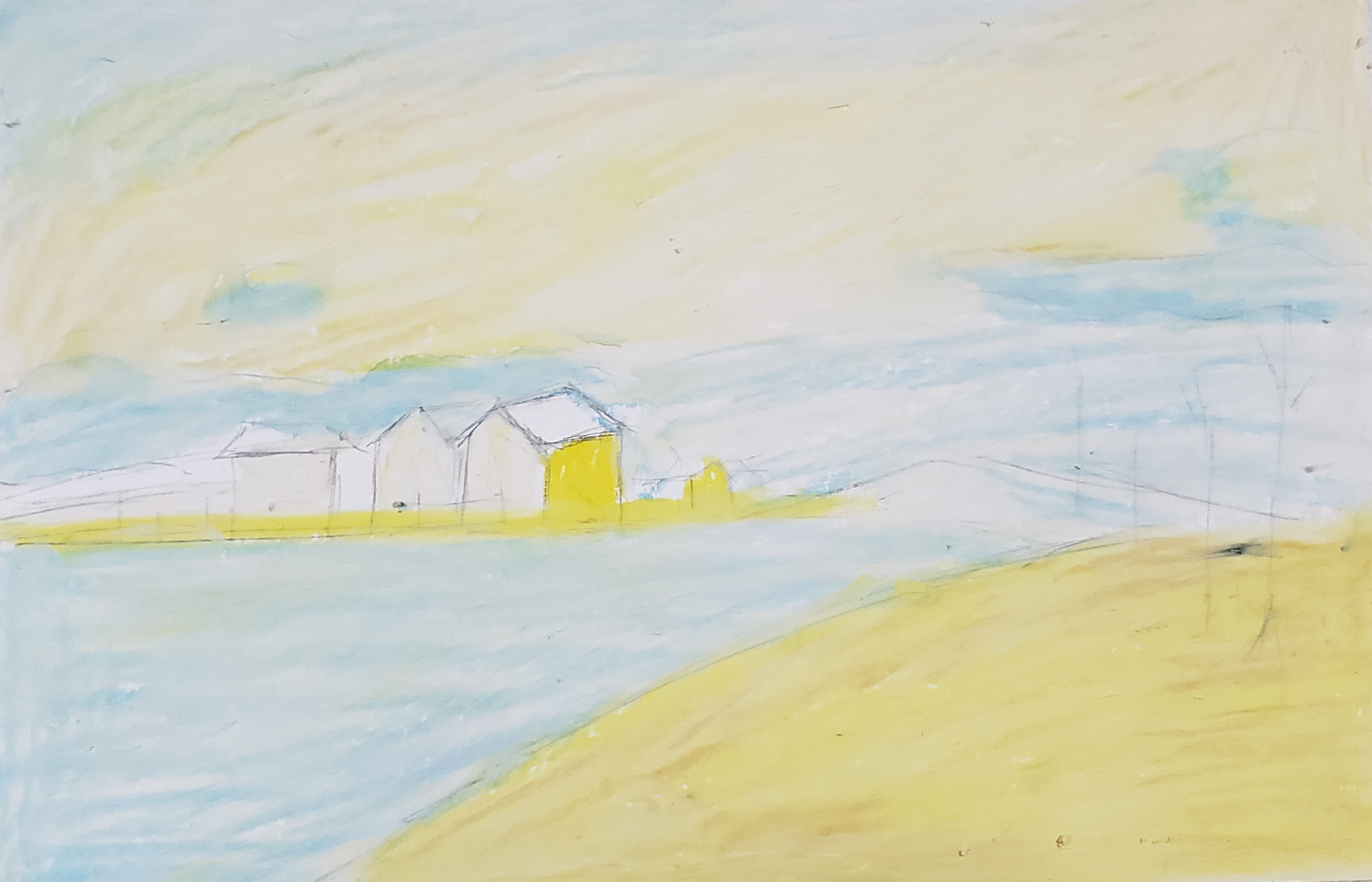 Day9油画棒教程—《塞纳河边的村庄》