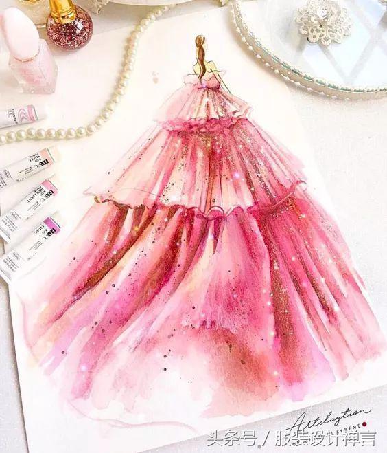 时装手绘｜用指甲油画出高定时装的新加坡女插画师ChanClayrene