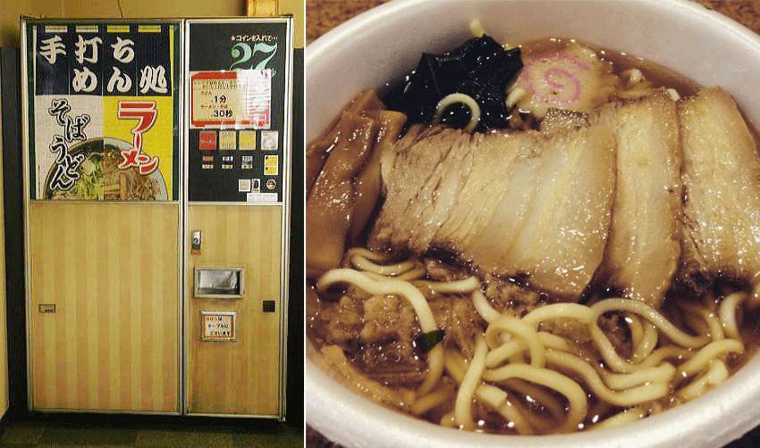 深夜日本自动贩卖机,日本自动贩卖机自动找零