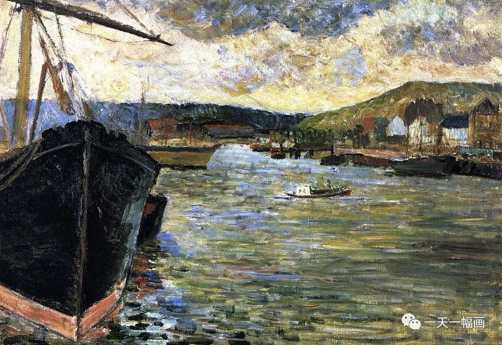 《鲁昂的塞纳河畔》经由高更情绪化演绎的塞纳河美景