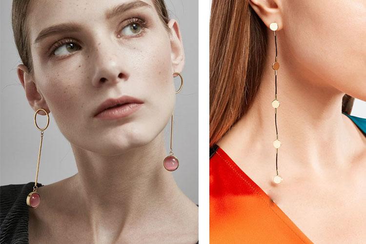 时尚耳饰k金,K金耳饰轻奢小众高级感