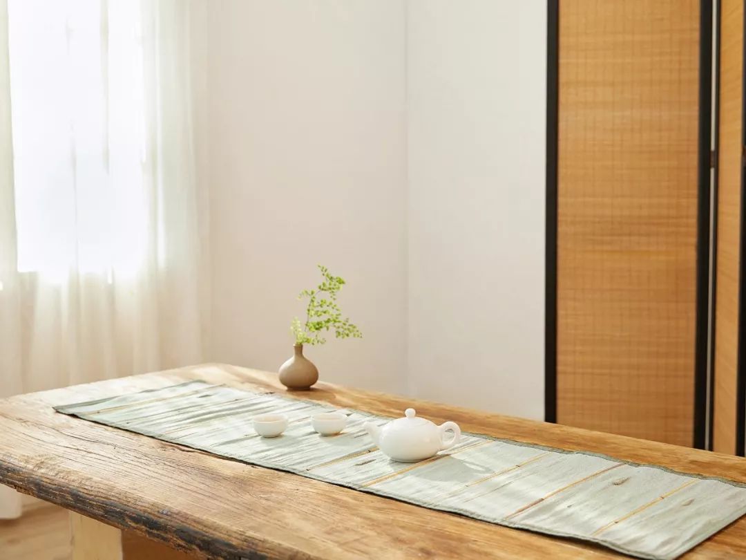 棉麻手工茶席,亚麻编织软席