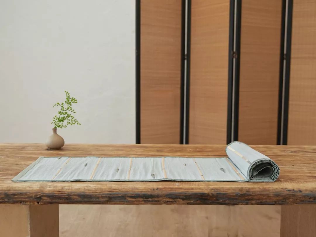 棉麻手工茶席,亚麻编织软席