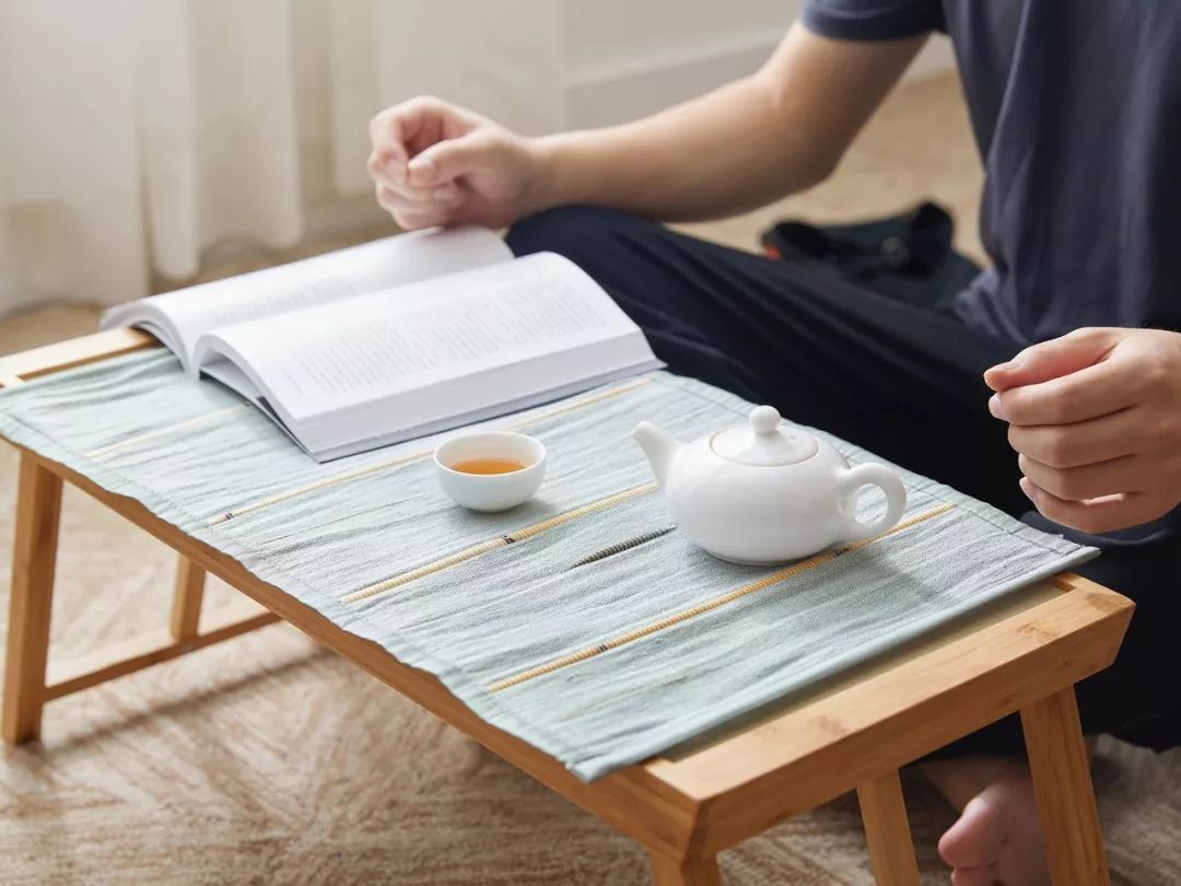 棉麻手工茶席,亚麻编织软席