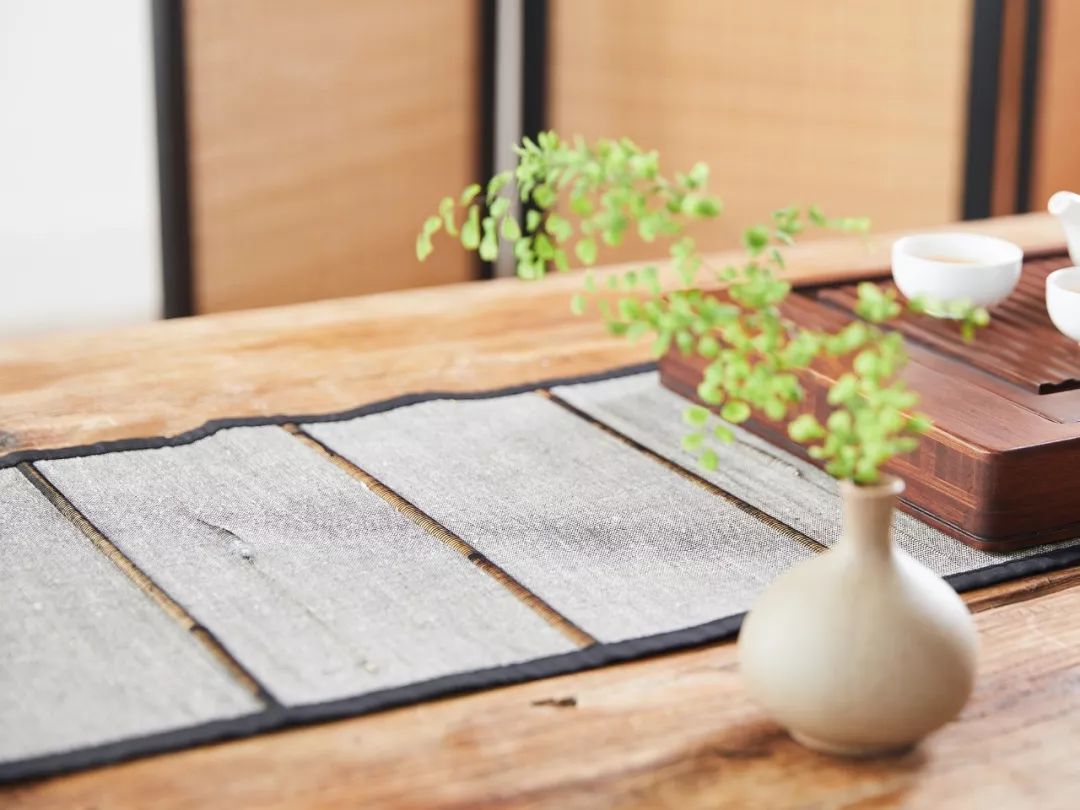 棉麻手工茶席,亚麻编织软席