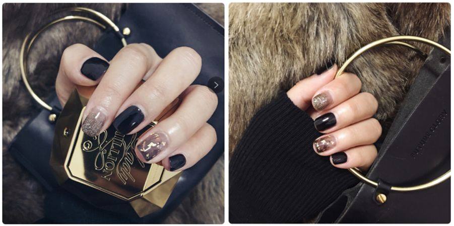 美甲款式图片ins中长款裸色系渐变,好看的美甲ins推荐