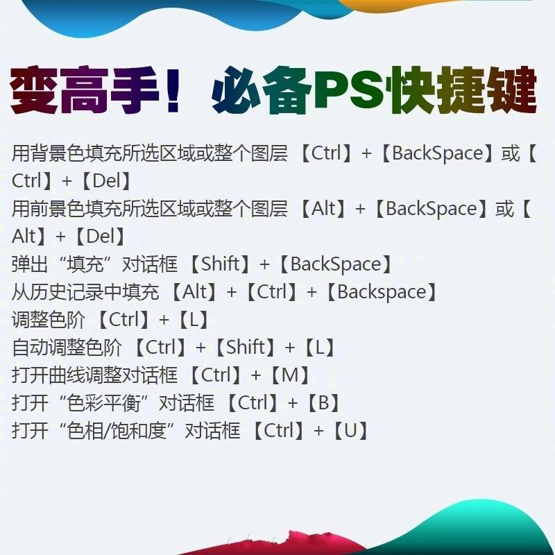 ps快捷键大全掌握完你就是大师,ps常用快捷键大全和技巧图片