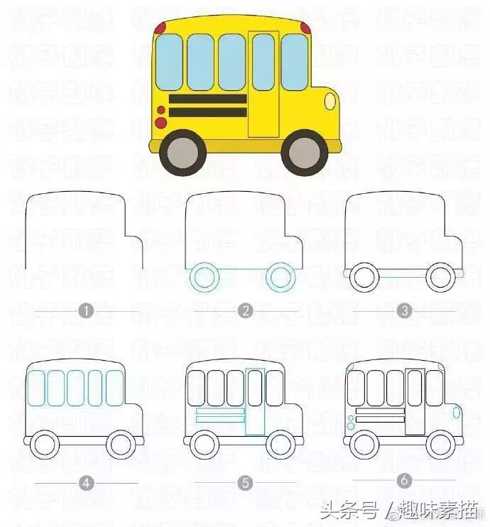 科技感十足的汽车简笔画,水果房子和水果汽车简笔画