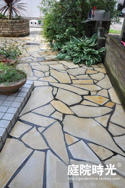 庭院石板石子路设计,100种庭院小路铺装效果图