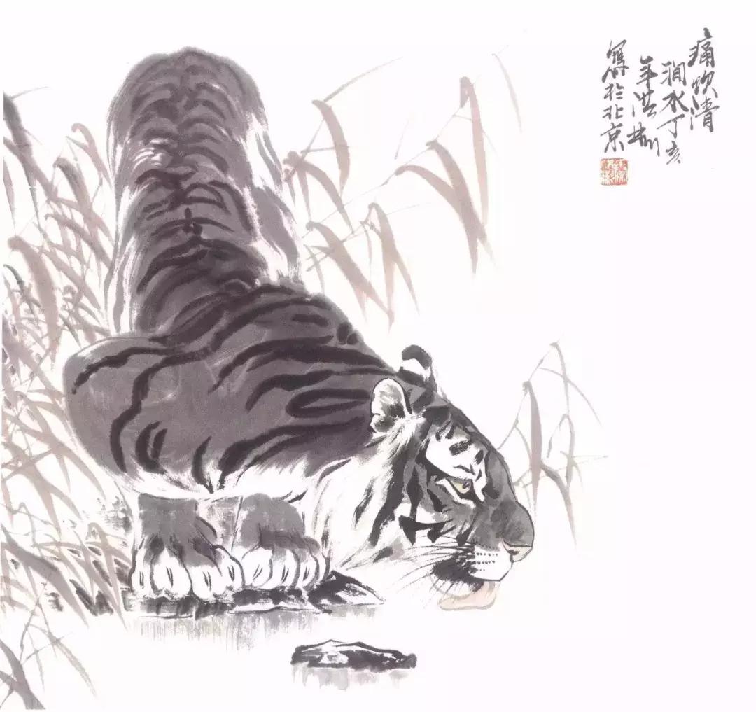 怎样画虎步骤视频,如何画写意老虎