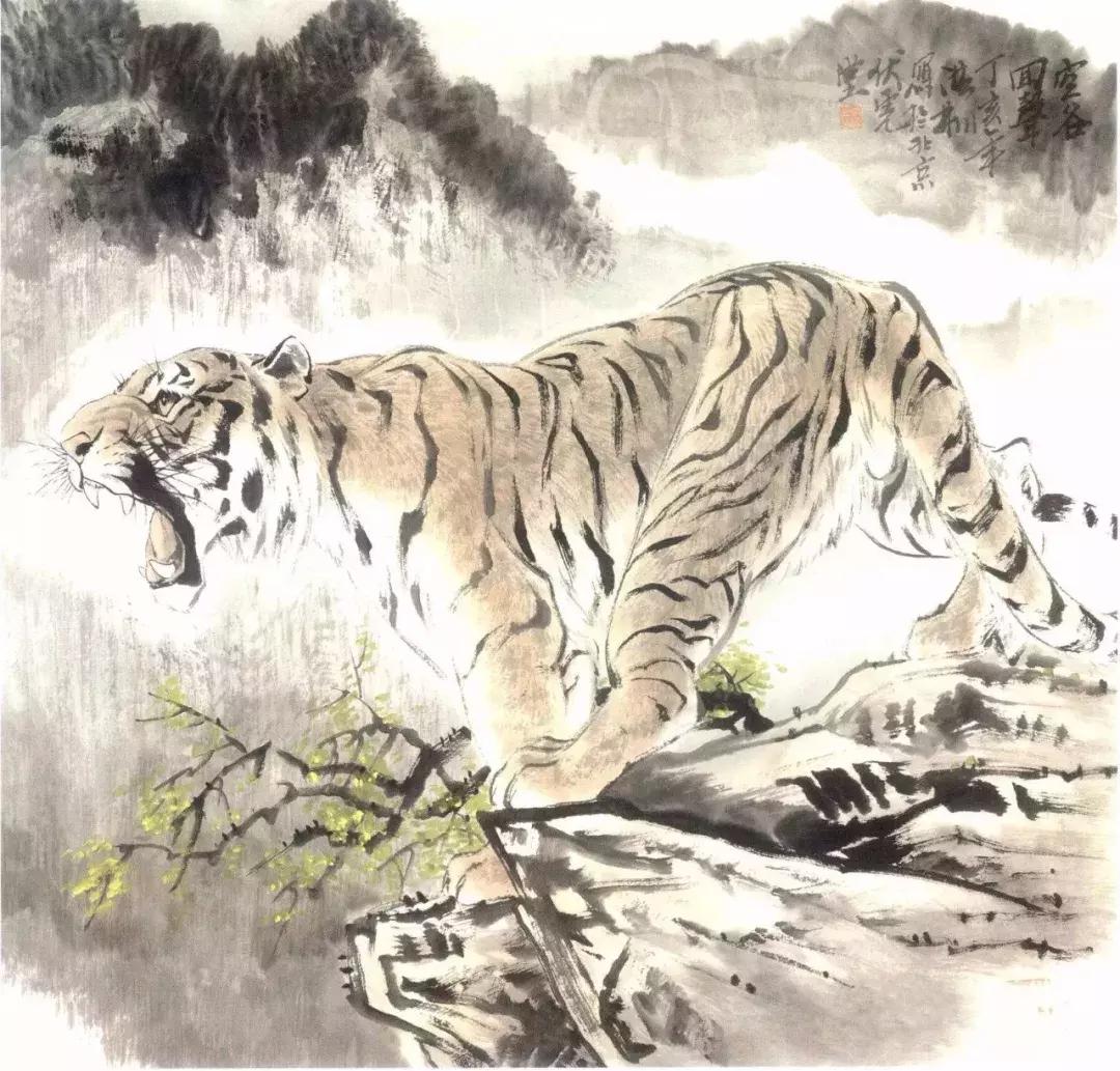 怎样画虎步骤视频,如何画写意老虎