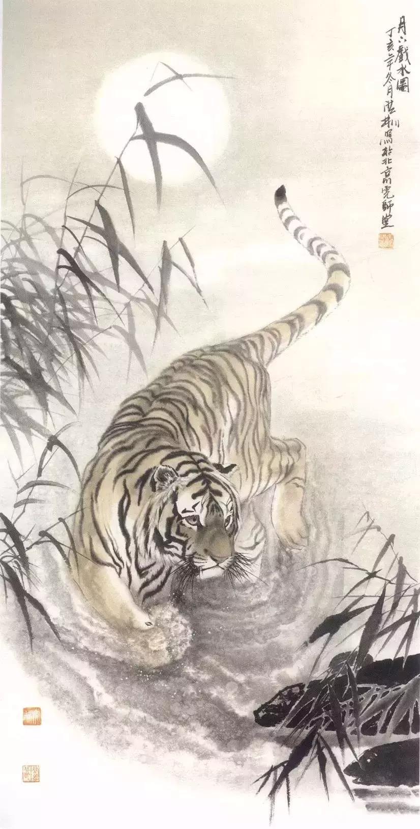 怎样画虎步骤视频,如何画写意老虎