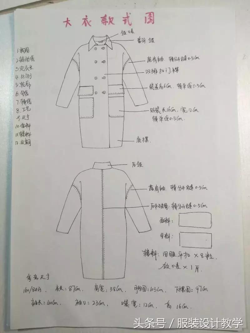 服装裙子款式图手绘的,中国古风手绘服装款式图