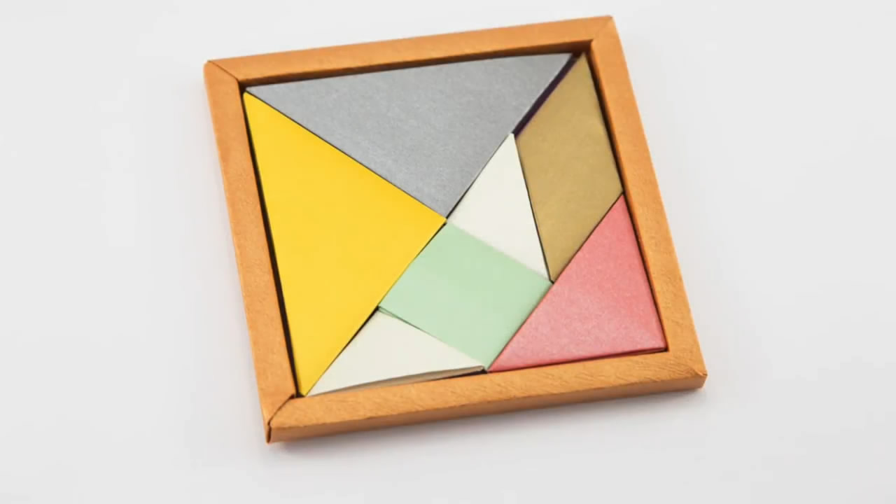 折纸和七巧板,折纸七巧板还有外框的教程