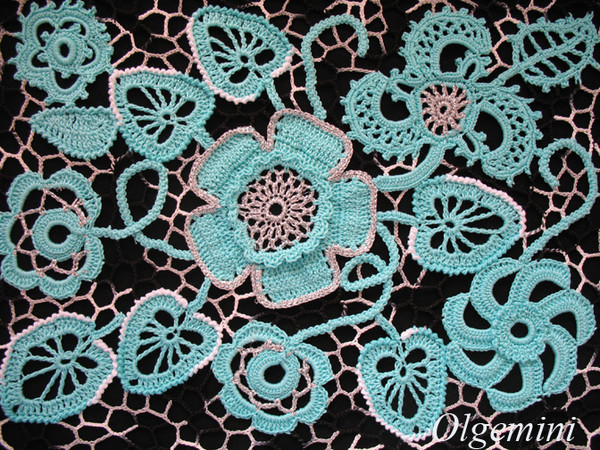 精美大气的一款爱尔兰花样拼接包包