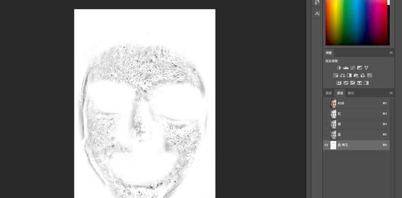 photoshop-利用通道给多斑的人磨皮（美到没朋友）