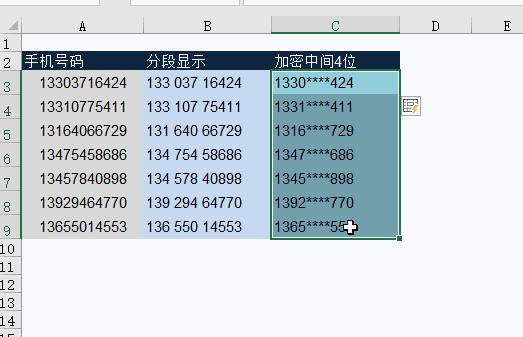 你会用Ctrl+E吗?1秒拆分姓名、手机号码!