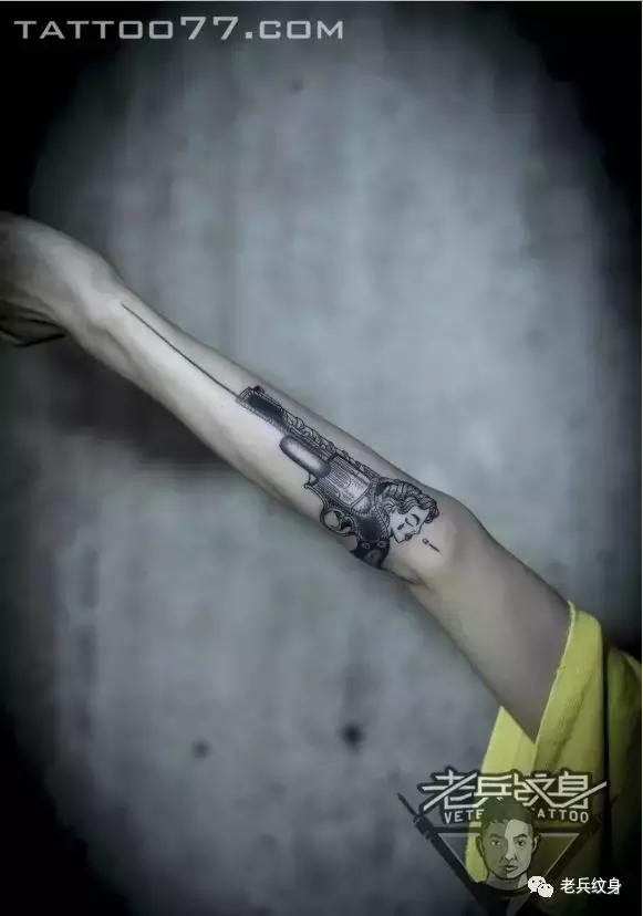 武汉老兵纹身关公花臂,老兵纹身欣赏图片