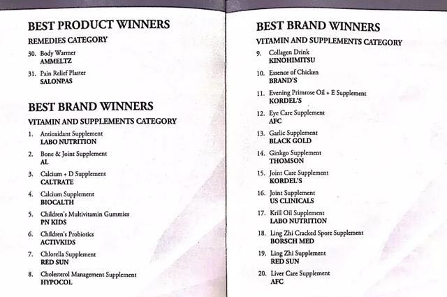 新加坡人最喜欢的保健品是什么？2018最新答案出炉