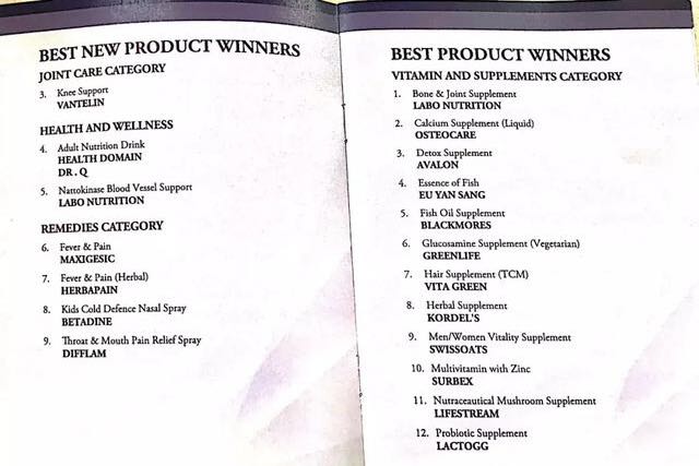 新加坡人最喜欢的保健品是什么？2018最新答案出炉