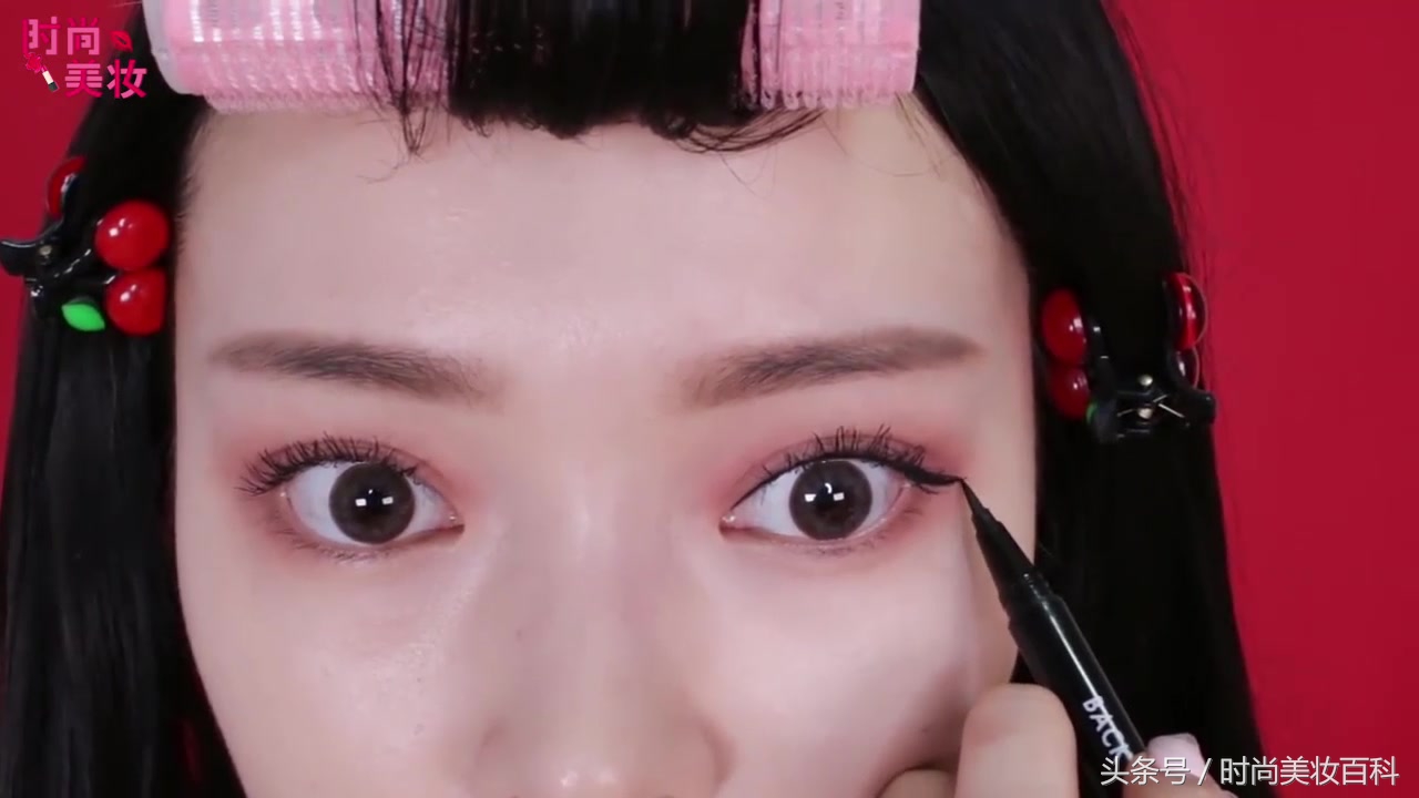 樱桃系甜美妆容,樱桃妆教程复古