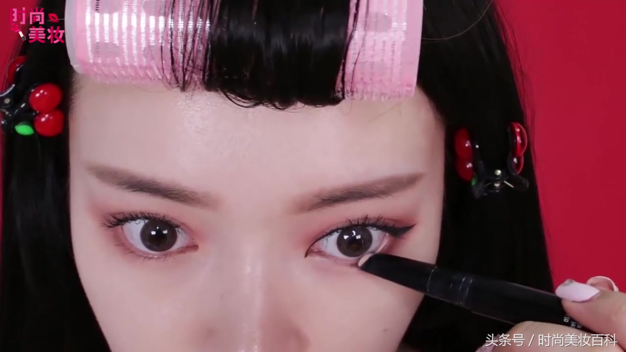 樱桃系甜美妆容,樱桃妆教程复古