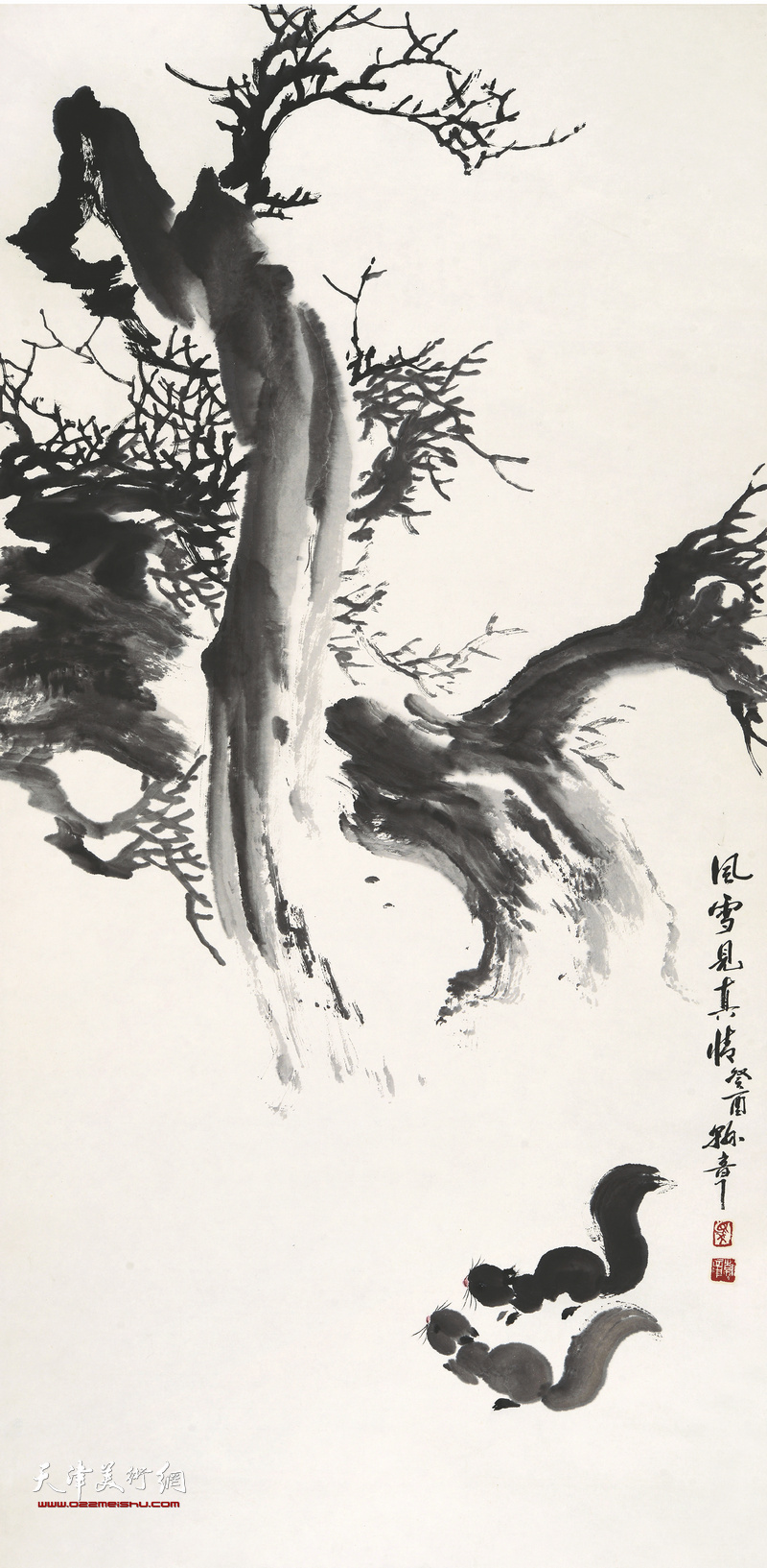 溥佐长卷百图作品,津门绘画八大家之一溥佐作品欣赏