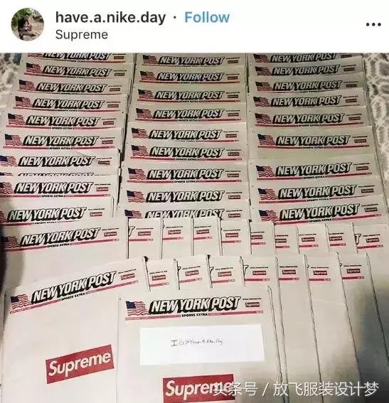Supreme是如何让1美金的报纸翻100倍的?