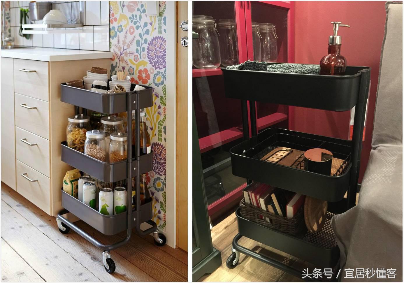 餐桌上放的旋转盘宜家万能小推车,宜家小推车的正确使用方法