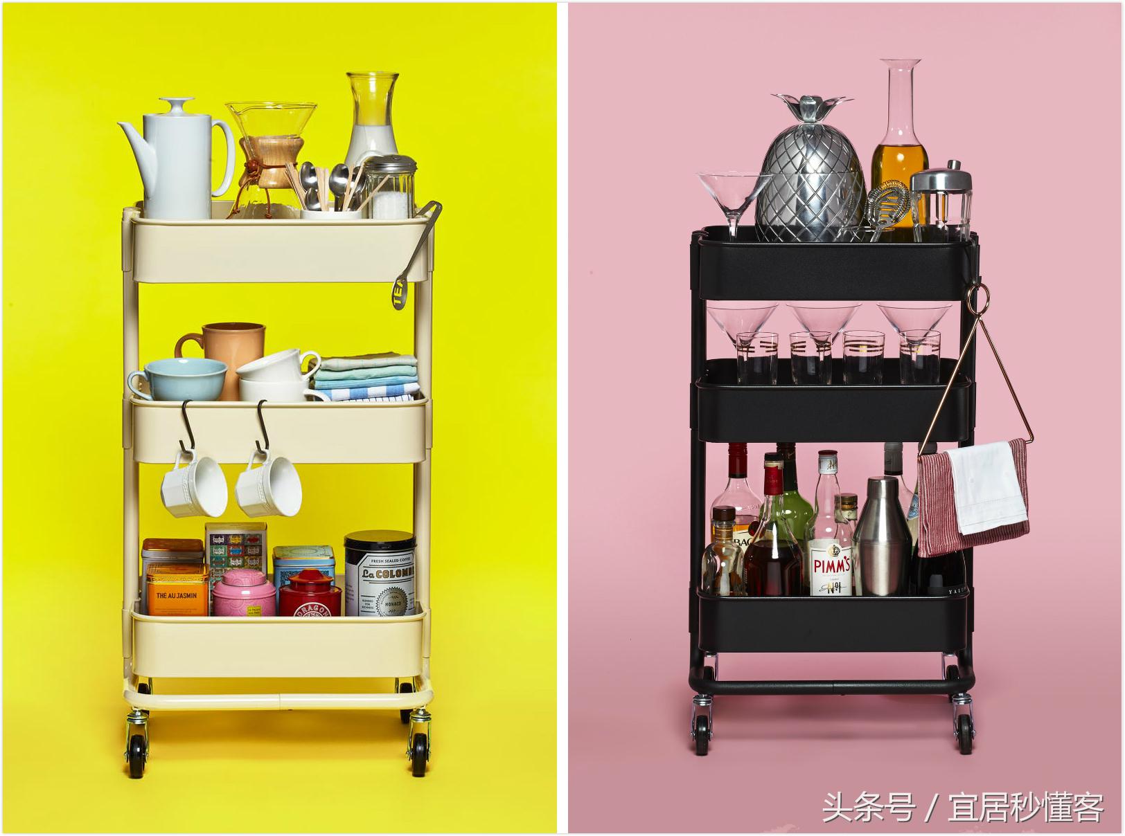 餐桌上放的旋转盘宜家万能小推车,宜家小推车的正确使用方法