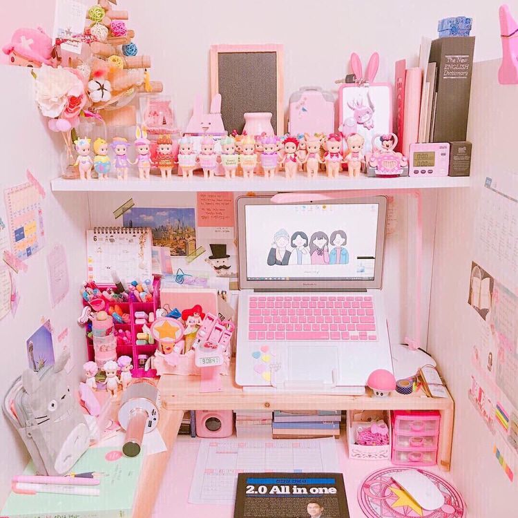 ins风书桌收纳,整理书桌ins风改造图片