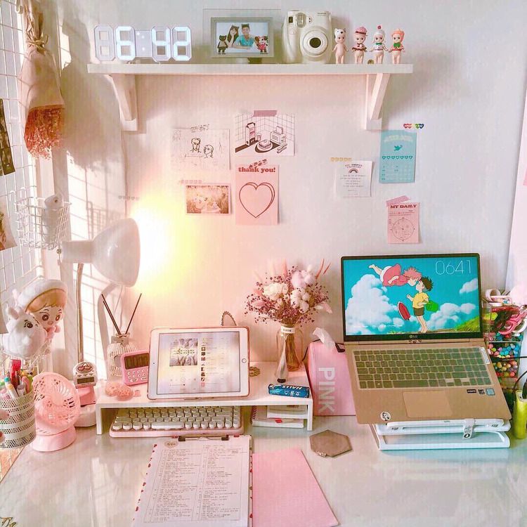 ins风书桌收纳,整理书桌ins风改造图片