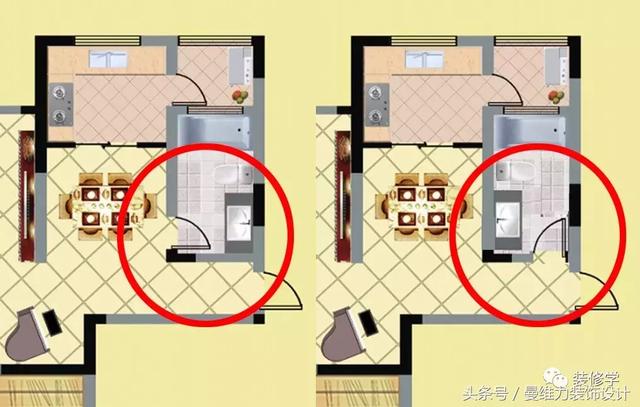 卫生间对门解决方案放植物,卫生间对门卧室的解法