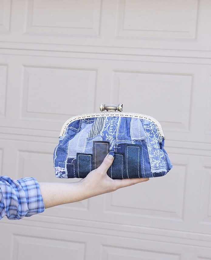 牛仔裤变废为宝手工制作,旧牛仔裤diy改造手工制作时尚背包