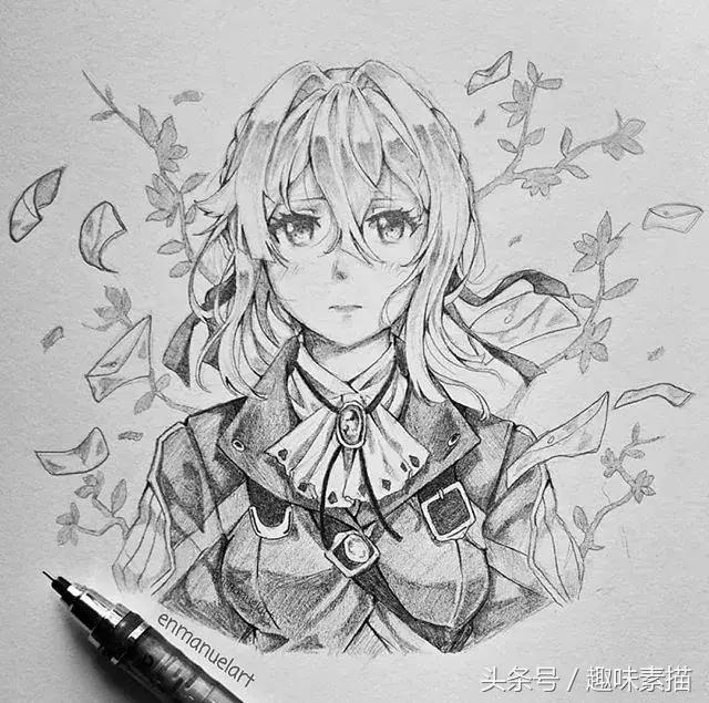 动漫人物手绘铅笔稿教程,动漫人物手绘铅笔稿
