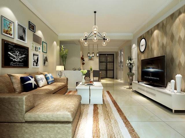 160平收纳实用装修效果图,客厅装修效果图现代简约风隔板