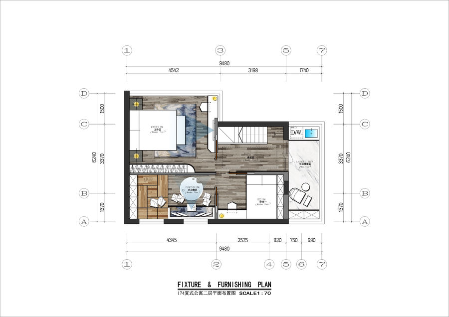 一楼二楼复式带花园装修效果图,复式房户型设计图大全