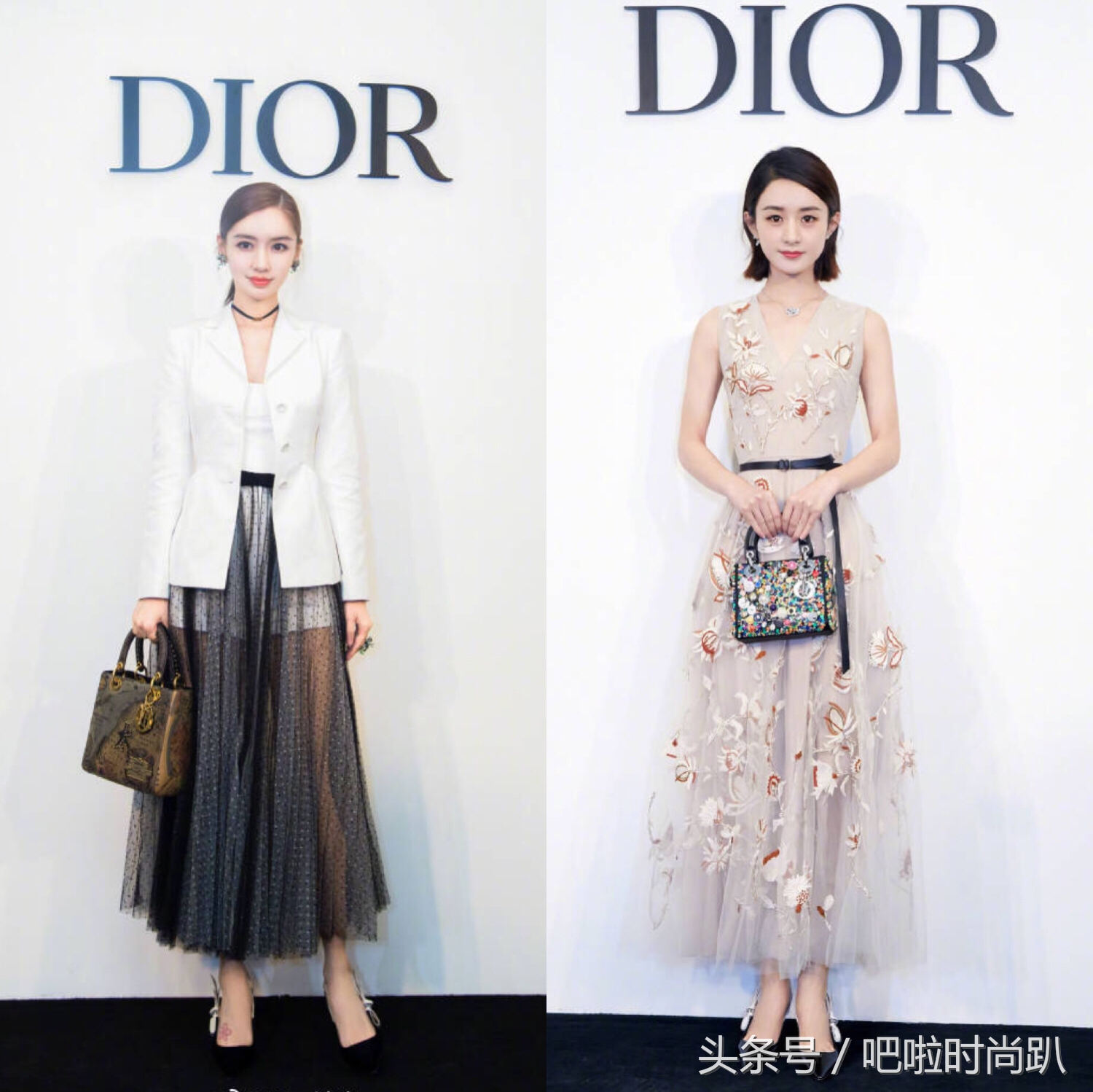 赵丽颖baby同穿迪奥礼服,赵丽颖和杨颖同穿迪奥礼服裙