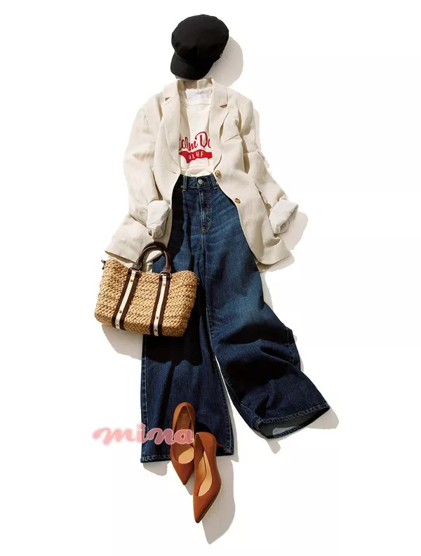 搭配｜这条裤子太秀了吧？百搭时尚还显腿长推荐牛仔阔腿裤的16套搭配